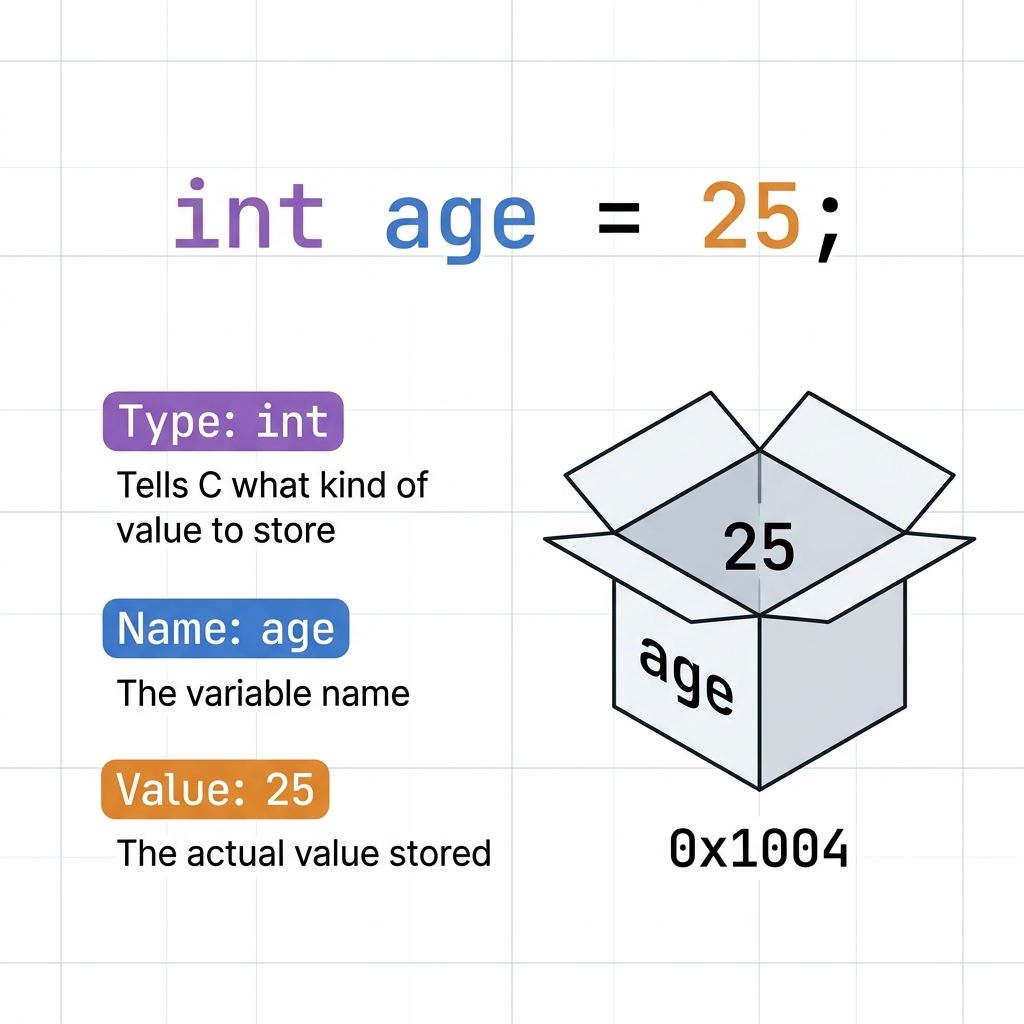 Variable Anatomy and Concept Infographic